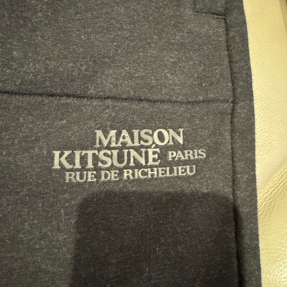 Maison Kitsuné RUE RICHELIEU DRAWSTING REGULAR JOG PANTS W Small - Picture 3 of 8